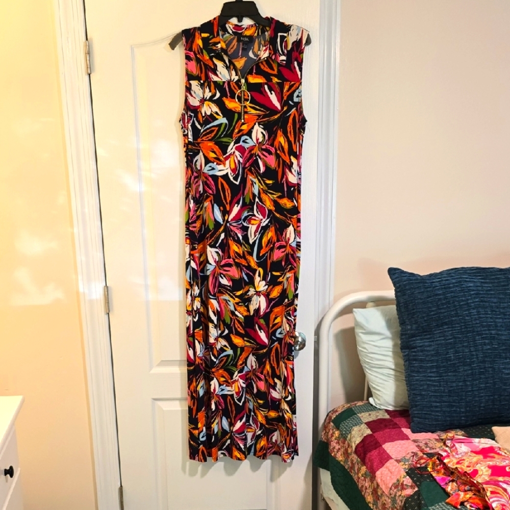 MSK Multicolor Floral Maxi Dress